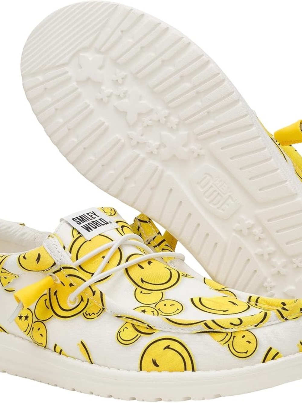 4 for $25!  Smiley World Yellow Smiley Print Canvas Sneakers